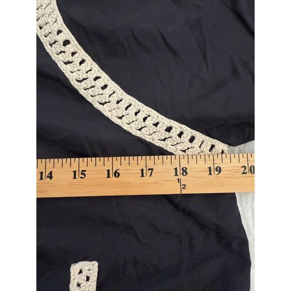 Free People Jacket Women's Small Crochet Boho Trim Full Zip Lightweight - Picture 4 of 7